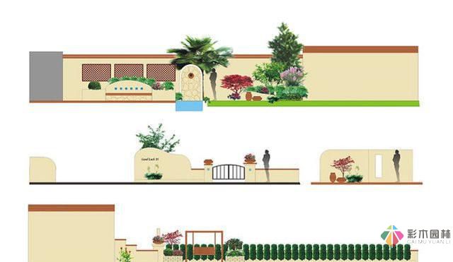 农村自建房自己设计,彩木园林打造花园别墅,完美庭院