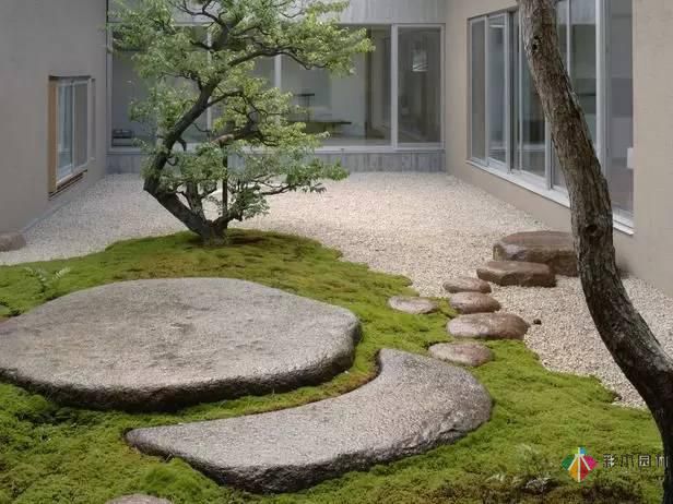 日式庭院设计于石材石材融入自然之美