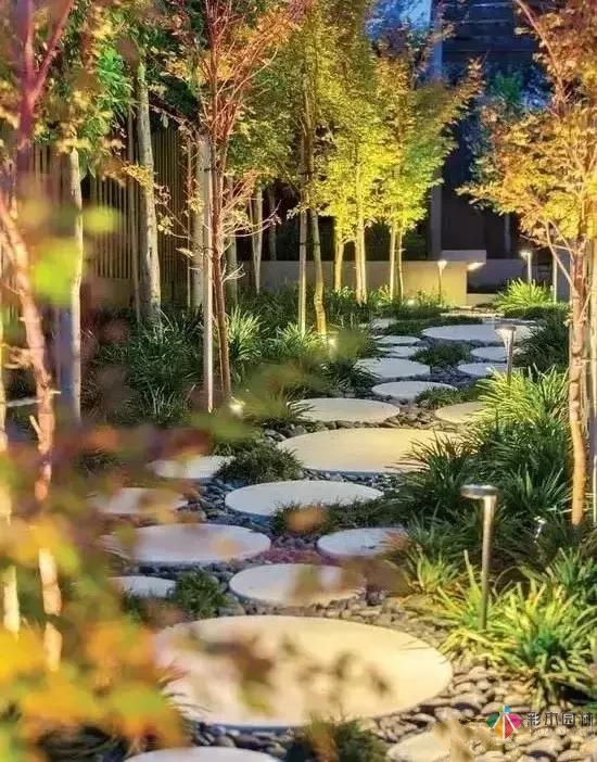 花园设计中园路设计和植物景观配置